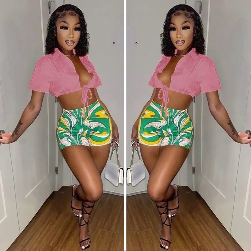 Multicolored Short set